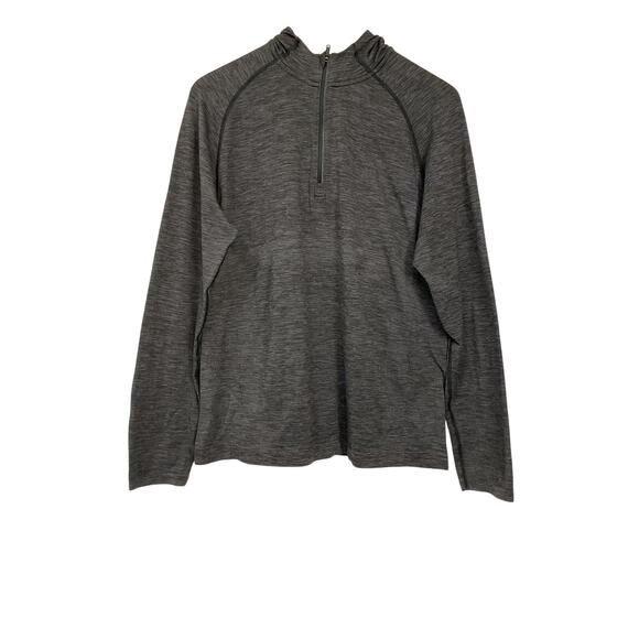 Lululemon 'Surge' Grey Nylon Warm Half-Zip Pullover Size XL - Picture 2 of 4